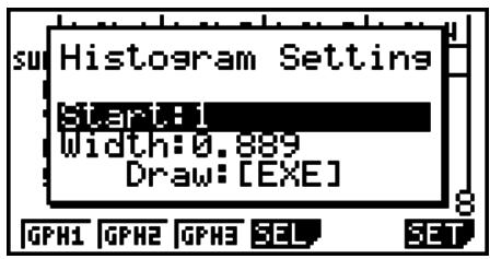 CASIO GRAPH 95 - ■ Histogramme - 1
