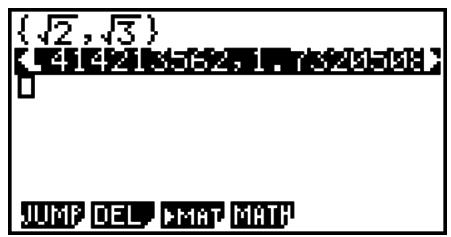 CASIO GRAPH 95 - ■ Affichage des résultats de calculs en mode d'écriture mathématique - 4
