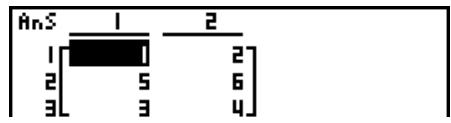 CASIO GRAPH 95 - ■ Utilisation d'opérations sur les lignes d'une matrice dans un programme (Ne sont pas inclus sur la GR - 2