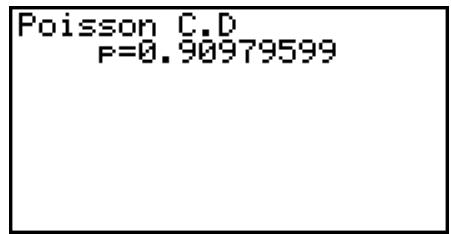 CASIO GRAPH 95 - - Loi de Poisson cumulative - 3