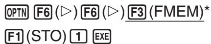 CASIO GRAPH 95 - Example Sauvegarder la fonction (A + B) (A-B) dans la mémoire de fonctions 1 - 3