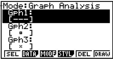 CASIO GRAPH 95 - - To select an analysis mode and draw a graph - 1