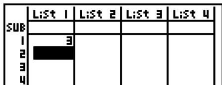 CASIO GRAPH 95 SD - Pour introduire des valeurs une à une - 2