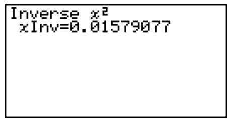 CASIO GRAPH 95 SD - - Loi ^2 cumulative inverse - 3
