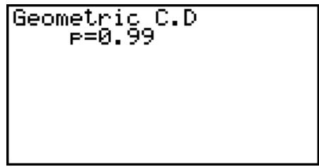 CASIO GRAPH 95 SD - - Loi géométrique cumulative - 3