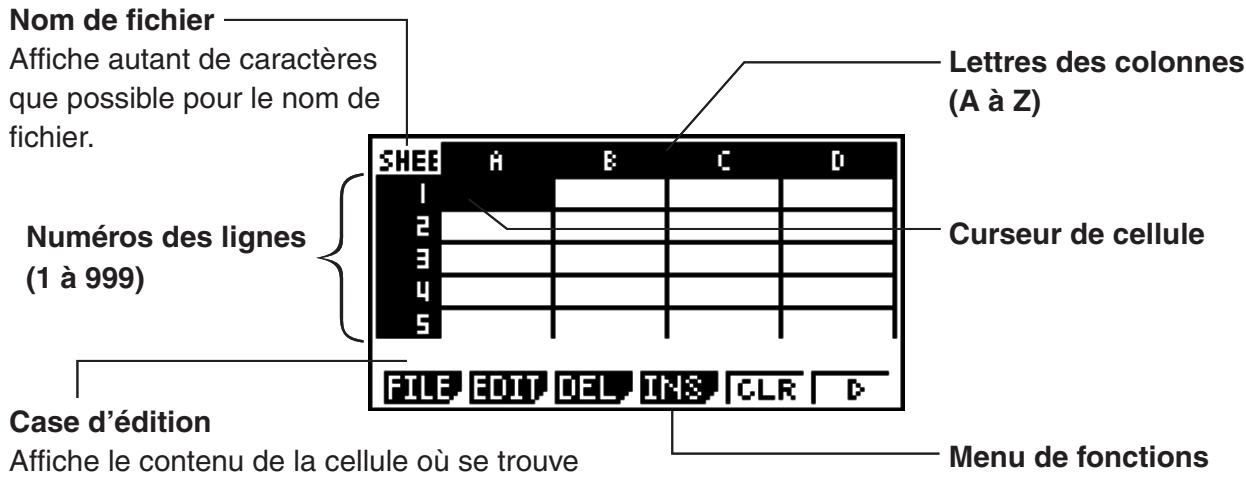 CASIO GRAPH 95 SD - Notions fondamentales du Tableur et le menu de fonctions - 1