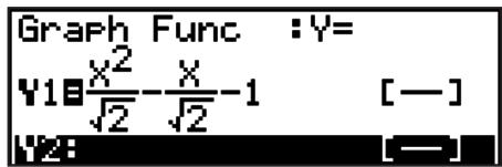 CASIO GRAPH 95 SD - Mode d'écriture mathématique dans le mode GRAPH - 1