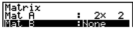 CASIO GRAPH 95 SD - Example Crer un e matric de 2 lignes × 3 colonnes dans la zone nomme Mat B - 5