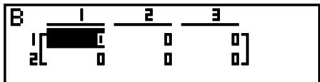 CASIO GRAPH 95 SD - Example 2 Définir une matrice de 2 lignes et de 3 colonnes pour la matrice B - 2