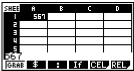CASIO GRAPH 95 SD - - Édition des données d'une cellule - 1