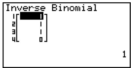 CASIO GRAPH 95 SD - - Loi binomialie cumulative inverse - 2