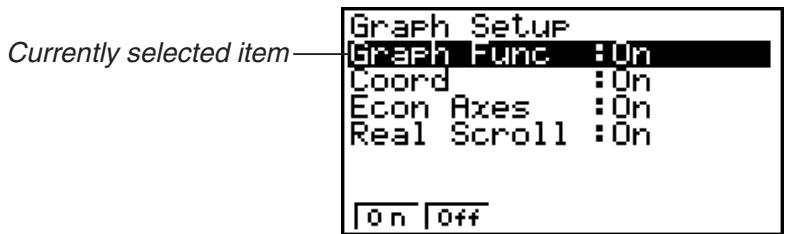 CASIO GRAPH 95 SD - - To configure Graph Setup settings - 1