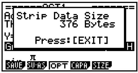 CASIO GRAPH 95 SD - - Pour afficher l'écran d'utilisation de la mémoire d'un bandeau - 1