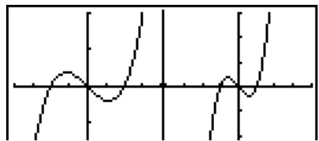 CASIO GRAPH 95 SD - Exemple Représenter graphiquement y = x(x + 1)(x - 1) sur l'écran principal et l'écran secondaire. - 1