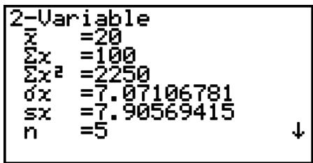 CASIO GRAPH 95 SD - Calculs statistiques à variable double - 1