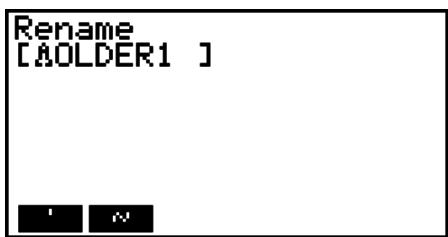 CASIO GRAPH 95 SD - Pour renommer un dossier - 1