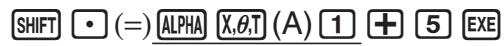 CASIO GRAPH 95 SD - - Saisie d'un nom de référence par saisie directe - 1