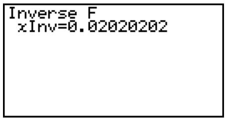 CASIO GRAPH 95 SD - - Loi F cumulative inverse - 3