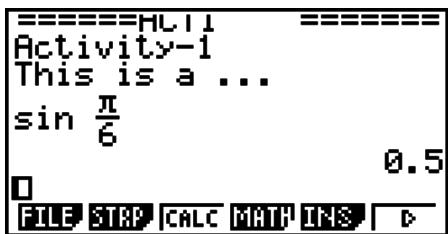 CASIO GRAPH 95 SD - - Saisie d'une formule de calcul dans une eActivity - 3