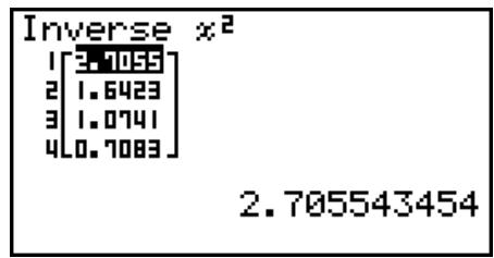 CASIO GRAPH 95 SD - - Loi ^2 cumulative inverse - 2