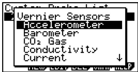 CASIO GRAPH 95 SD - - To recall the specifications of a Vernier sensor and configure custom probe settings - 1