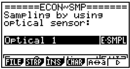 CASIO GRAPH 95 SD - - To execute sampling from an Econ Sampling strip - 1