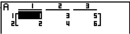 CASIO GRAPH 95 SD - - Format d'introduction des données dans une matrice [OPTN]-[MAT]-[Mat] - 7