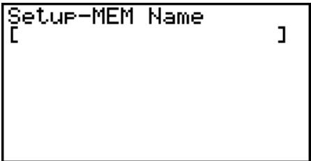 CASIO GRAPH 95 SD - - To save a setup - 2