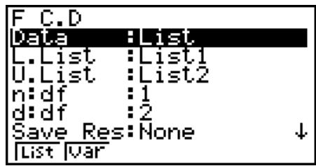 CASIO GRAPH 95 SD - - Loi F cumulative - 1
