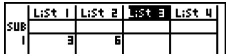 CASIO GRAPH 95 SD - - Pour saisir une série de valeurs simultanément - 5