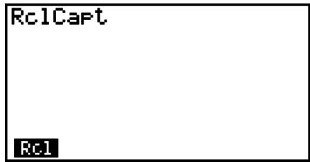 CASIO GRAPH 95 SD - - Pour rappeler une image d'écran de la mémoire d'écrans - 1