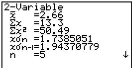 CASIO GRAPH 95 SD - - Calculus statistiques et de régression avec des variables appariées - 2