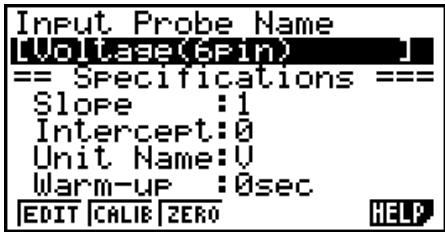 CASIO GRAPH 95 SD - - To configure a custom probe setup - 2