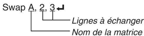 CASIO GRAPH 95 SD - ■ Utilisation d'opérations sur les lignes d'une matrice dans un programme - 1