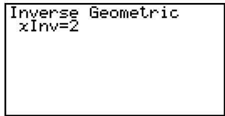 CASIO GRAPH 95 SD - - Loi géométrique cumulative inverse - 3