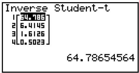 CASIO GRAPH 95 SD - - Loi t de Student cumulative inverse - 1