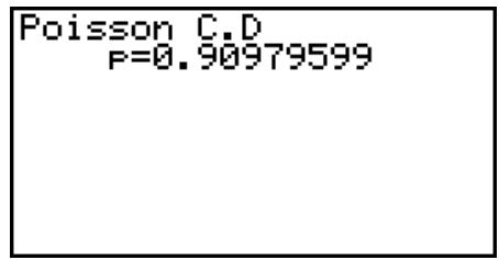 CASIO GRAPH 95 SD - - Loi de Poisson cumulative - 3