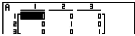 CASIO GRAPH 95 SD - Exemple Créer une matrice unité 3× 3 comme matrice A - 2