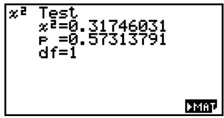 CASIO GRAPH 95 SD - - Test ^2 à double entrée (« two-way Test ») - 2