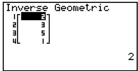 CASIO GRAPH 95 SD - - Loi géométrique cumulative inverse - 2