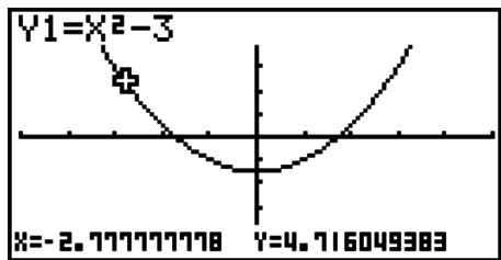 CASIO GRAPH 95 SD - ■ Lecture des coordonnées de points sur une ligne de graphe - 1
