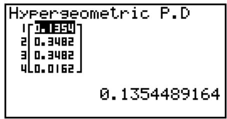CASIO GRAPH 95 SD - - Probabilité hypergéométrie - 2