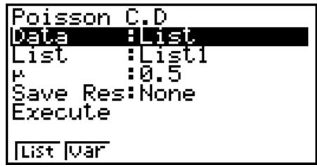CASIO GRAPH 95 SD - - Loi de Poisson cumulative - 1