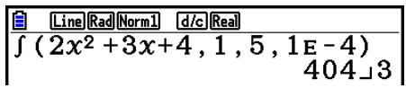 CASIO GRAPH COLOR FX-CG20 - Exemple Pour effectuer le calcul de l'intégrale pour la fonction indiquée CIDessous avec une tolérance de « tol " = 1E-4 - 2