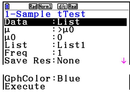 CASIO GRAPH COLOR FX-CG20 - Test t à 1 échantillon - 1