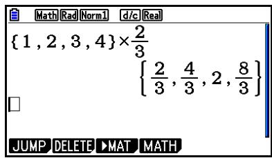 CASIO GRAPH COLOR FX-CG20 - ■ Affichage des résultats de calculs en mode d'écriture mathématique - 3