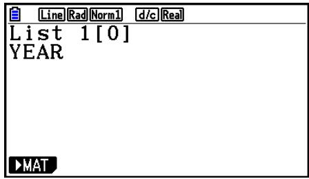 CASIO GRAPH COLOR FX-CG20 - - Pour nommer une liste - 3