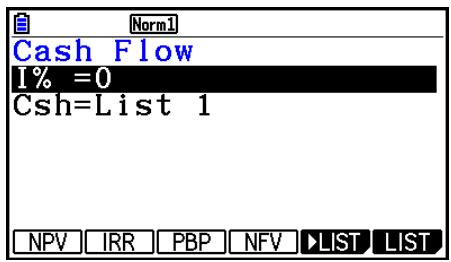 CASIO GRAPH COLOR FX-CG20 - Cash-flow (Évaluation d'investissement) - 2