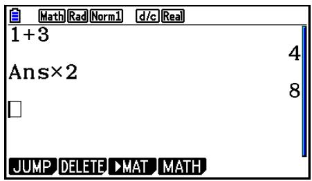 CASIO GRAPH COLOR FX-CG20 - Example Remplacer « 1+2 » par « 1+3 » et recalculator l'expression - 1