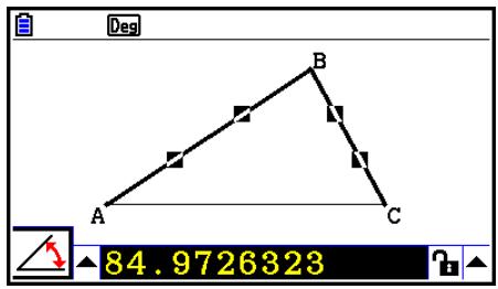 CASIO GRAPH COLOR FX-CG20 - Exemple : Pour coller la mesure d'un angle interne dans une image à l'écran - 2